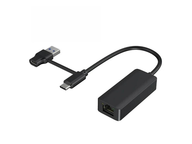 FOR 2-In-1 1000Mbps Network Card USB Type-C To RJ45 Adapter USB 3.0 Network Card
