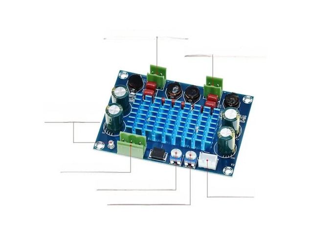 FOR XH-M572 TPA3116D2 2X120w High Power Digital HIFI Power Amplifier Board Chassis 5V 24V 28V 120W Input Ports Dedicated Plug-I