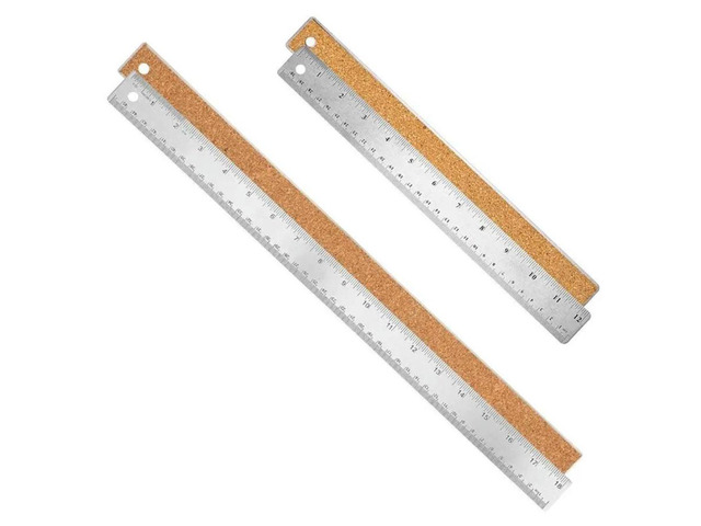 FOR Stainless Steel Metal Ruler 12+ 18 Inch Non-Slip Ruler With Cork Backing Inch And Centimeter Markings Straight Design