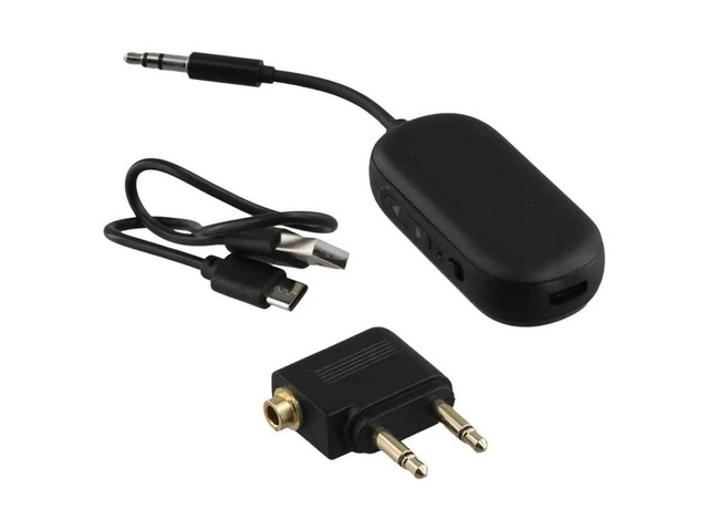 FOR 2-In-1 5.4 Audio 3.5Mm AUX Jack Airplane Wireless Adapter Mic For TV Car PC Headphone