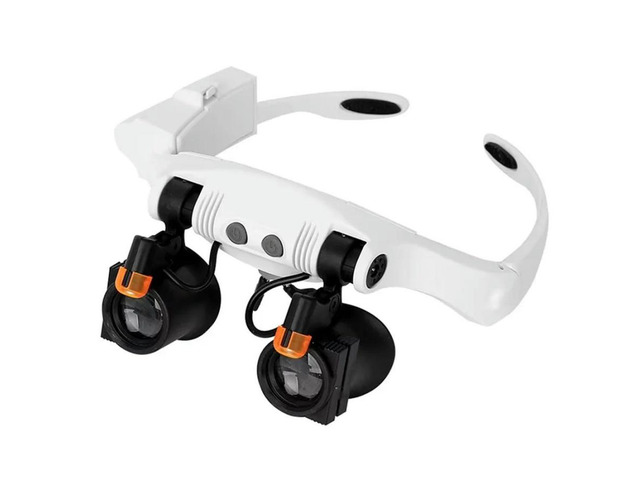 FOR LED Cold Warm Light Magnifier Glasses Magnifying Glass 3X 4X 5X 6X 7X 10X Mechanical Repair Loupe