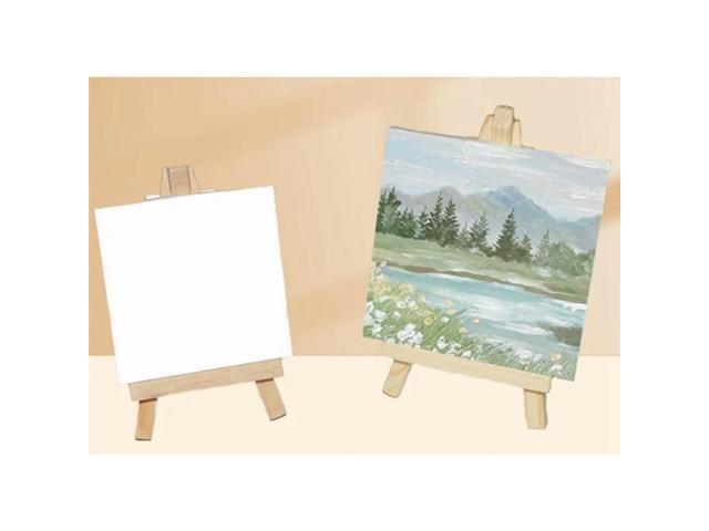 FOR Mini Canvas Panel Wooden Easel Sketchpad Settings For Painting Craft Drawing Decoration Gift And ' Learning