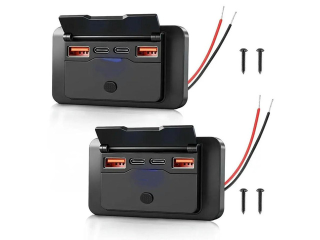 FOR Dual PD 36W& Dual QC3.0 18W 108W 12V USB Outlet Panel 2 Pack, For Car, RV, Truck, Boat, Bus, Marine, ATV