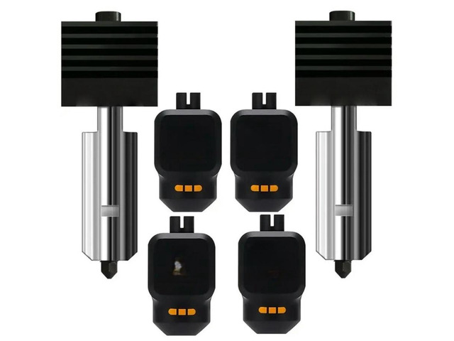 FOR 2Pcs 0.2MM Hardened Steel Nozzle Hotend For Lab P2S/H2S/H2D/A1/A1 Mini Print Head Hotend W/2Pcs Silicone Sleeve
