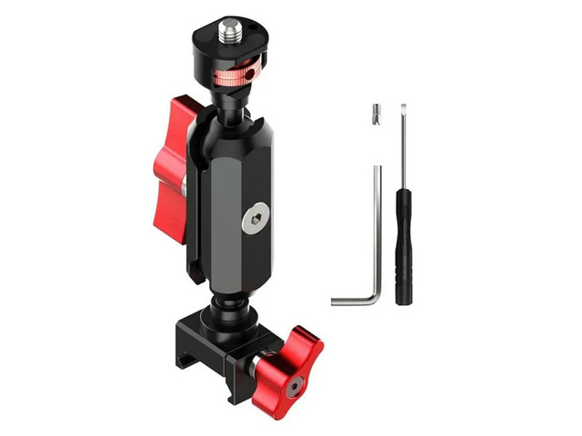 FOR Nato Slide Clamp 1/4' Swivel Plate 360° 17Mm Ball Head Peapod For RS3 RS4 RS5 Gimbal SLR Camera 1/4 Screw