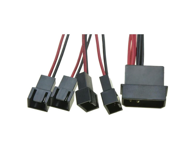 FOR Molex IDE Male Port 1 to 4 ways 3Pin Fan Male port Cable D plug to3 Pin cool