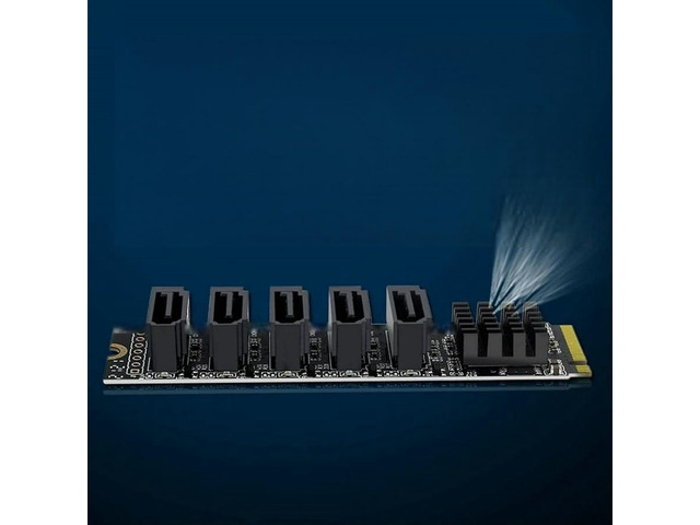 FOR M.2 To Sata3.0 Adapter Card M.2 PCIE 16Gbps Sata 6G 5 Port Hard Drive Extens