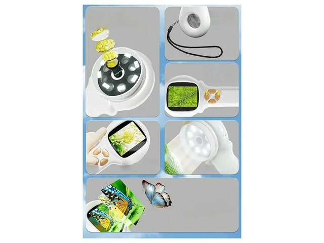 FOR Educational 500X Mini Microscope Cute Handheld Science With Photo And Video 