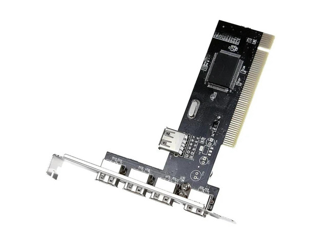 FOR 5 Port USB 2.0 High-Speed PCI Controller Card Adapter Hub 4 External & 1 Int