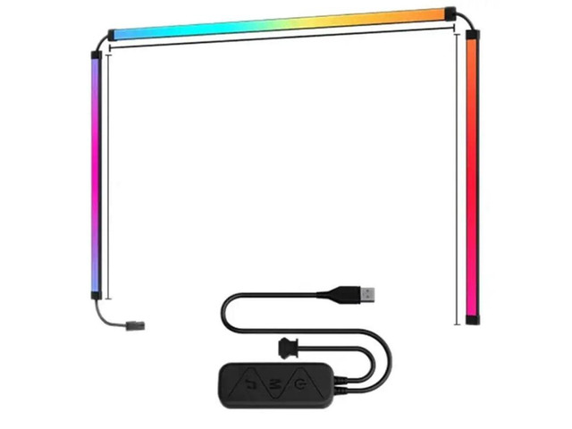 FOR Smart Ambient RGB LED Strip Light Backlight For PC Display Sync For 24 Inch 