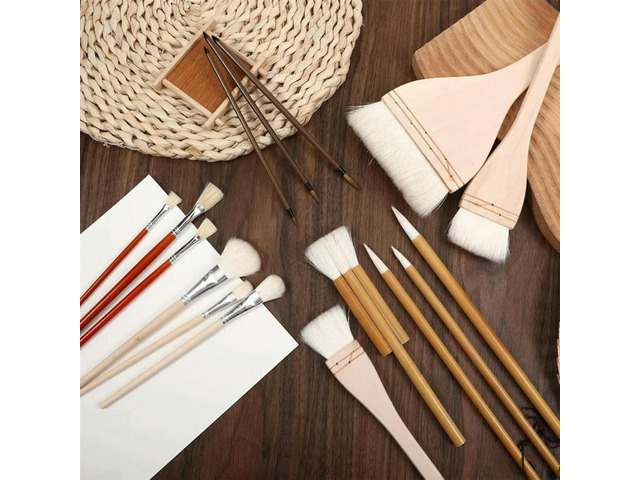 FOR 16Pcs Glaze Brushes For Pottery Different Shapes Pottery Glaze Brushes For A
