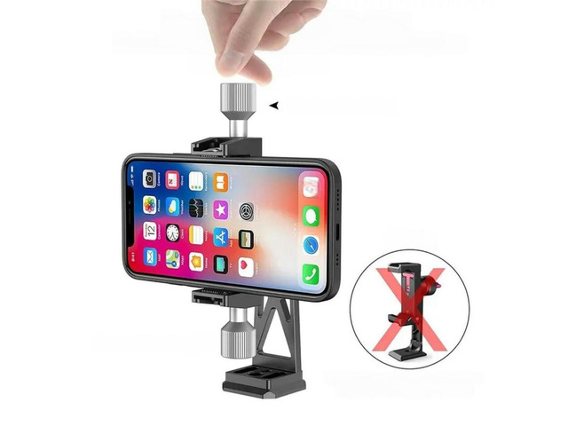 FOR Metal Phone Tripod Mount With Arca Prot Plate Cold Shoe Adapter 360° Ball He