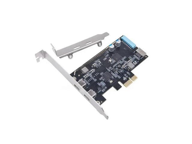 FOR PCI-E To Type-C Adapter Card Type-Cx2+ Type-E+ 19PIN Expansion Port 5Gbps USB3.2 GEN1 For 7/8/10/11
