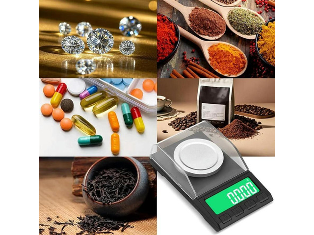 FOR Portable Milligram Scale 100G/0.001G, High Precision Powder Scale With Cover