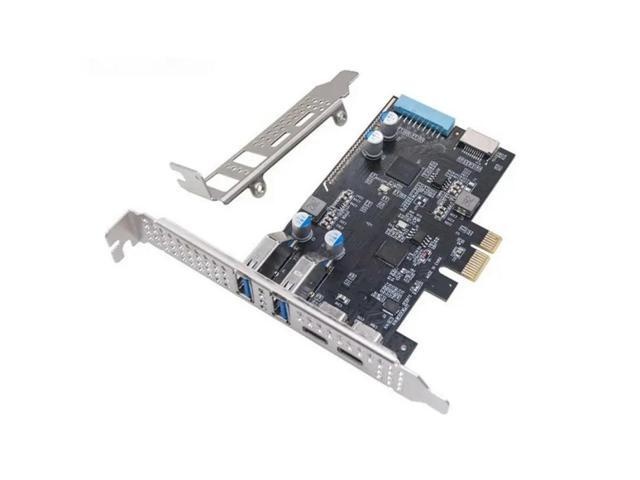 FOR PCI-E To Type-Cx2+ Type-Ax2+ Type-E+ 19Pin IDC Expansion Card 4-Port Type-C Adapter Card 5Gbps PCI-E Interface NEC720201 Ch