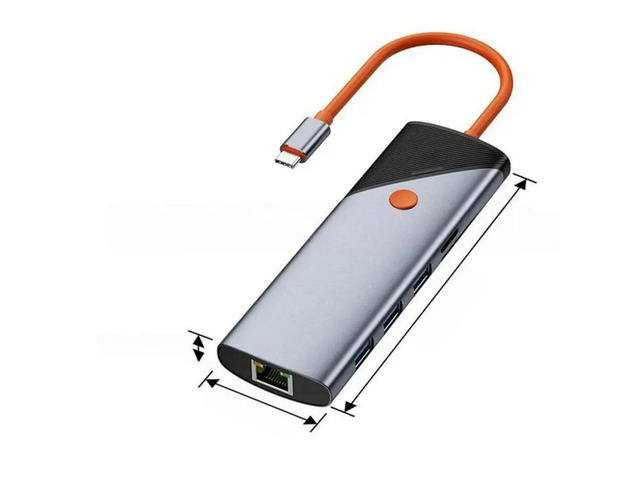 FOR TYPE-C HUB 9 In 1 USB C Docking Station 4K 60Hz Hdml-Compatible 1000Mbps Scr