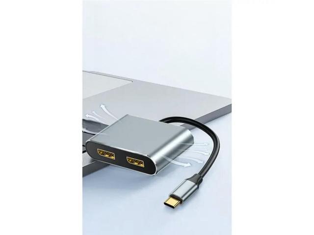 FOR Type C To 8K Dual Monitor Converter USB-C To Dual Splitter Adapter 8K 60HZ USB-C Hub