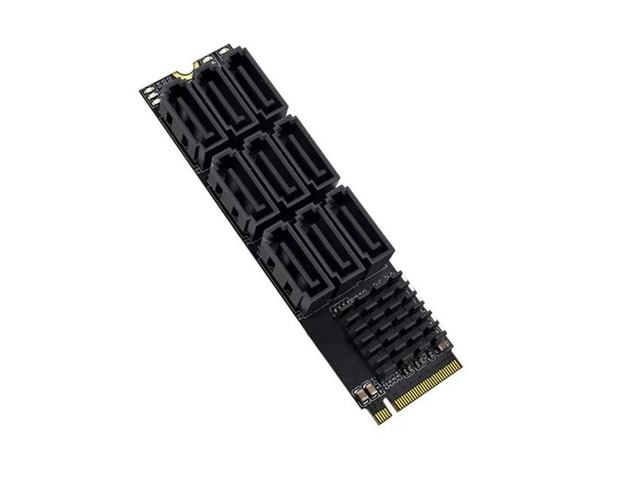 FOR M.2 M KEY Nvme To 9 Ports SATA Convert Card SATA 3.0 Extend Adapter PCIE 3.0 X2 Hard Disk Capacity High Speed Expansion