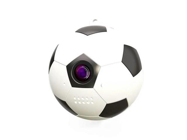 FOR Soccer Camera Wearable Keychain Video Recorder Outdoor Soccer Shape Small Sport Camera Black White
