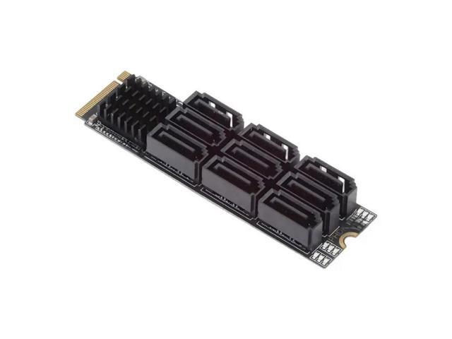FOR M.2 To SATA 3.0 Adapter Card M.2 NVME M-Key To SATA 9-Port Expansion Card PCIE 3.0 X2 Hard Disk Capacity