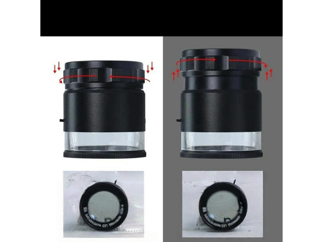 FOR 10X Illuminated Jewelers Magnifier Measuring Scale, USB Rechargeable 6 LED Lights, 25-27Mm, Suitable For Jewelry Coins