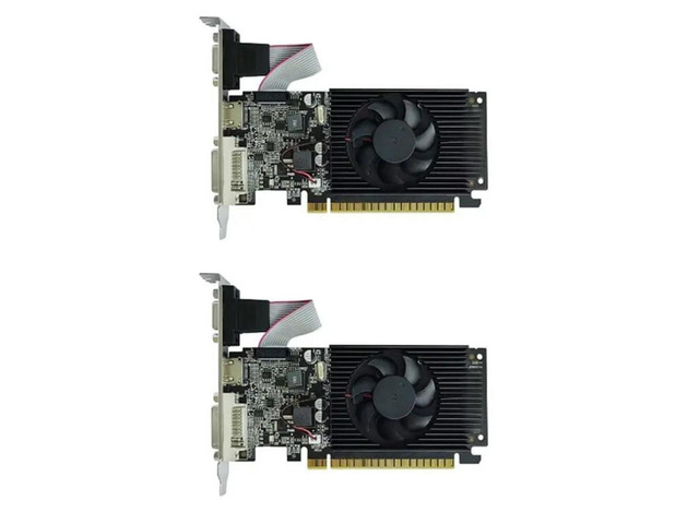 FOR GT210 1GB DDR3 64 Bit Graphics Card 2 PCS PCIE 2.0 40Nm GPU Video Card -Comp
