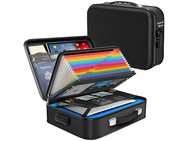 FOR Fireproof Document Box 8-Layer Hard Shell Fire Proof Safe For Home Documents