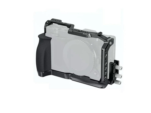 FOR ZR Compatible Camera Cage Featuring Cable Clamp& Silicone Top Handle, Works 