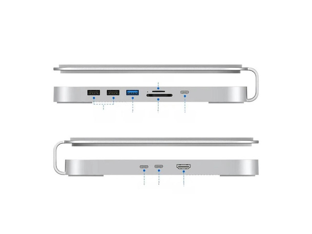 FOR USB C Docking Station With Hard Drive Enclosure Type-C Hub NVME M. 2 SSD Cas