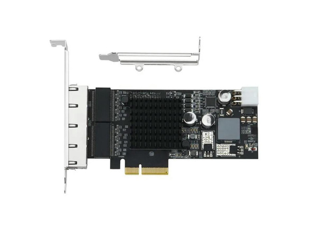 FOR Pcie For IP Camera Network Card 4-Port Poe+ Pcie Server Adapter I350 Chip IEEE 802.3At, 30W Power Per Port