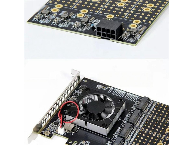 FOR Pcle 3.0 To M. 2 NVME Expansion Card 8-Disk, PLX8749 Free Drive, Free Main B