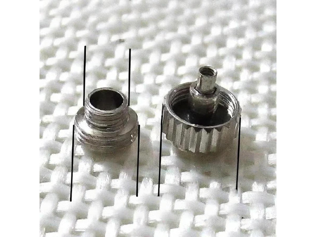 FOR 1Pc Steel material Watch Crown for Rlx 5.3mm 6mm 7mm Silver Gold Metal Watch