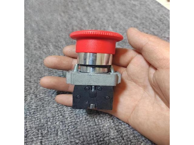 FOR Screw air compressor emergency stop switch button, mushroom head emergency stop button, red ZB2-BE102C reset key