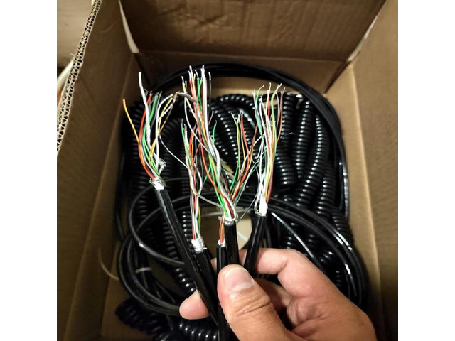 FOR 7 12 15 16 17 19 21 26 Cores Coiled Spring Spiral Shield Cable 4m 6m CNC Handwheel Manual Pulse MPG Industrial Cable