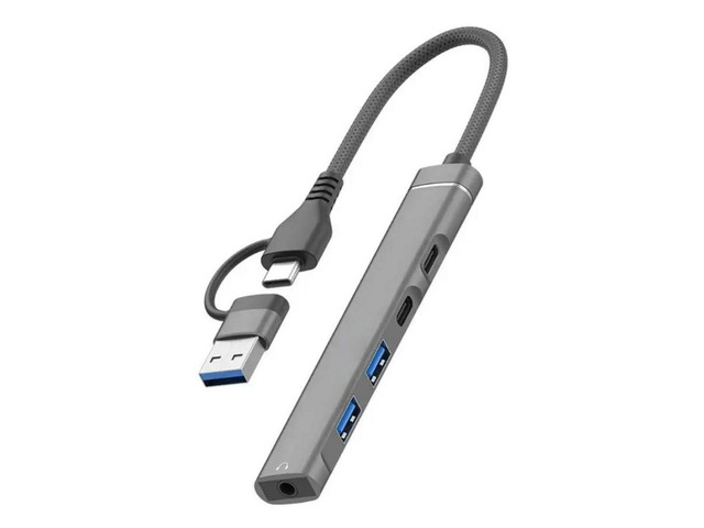 FOR Aluminum USB Type C Hubs Multiple Functional Port Plugs Play Computer Access