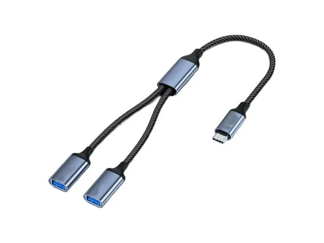FOR USB C To 2/3 Port Adapter Fast Charging Data Sync OTG Enable For Phones Lapt