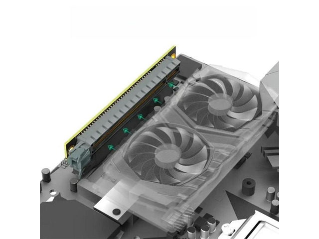 FOR PCIE 16X 90 Degree Right Angled Reverse Risers Extension Card Adapter for 1U