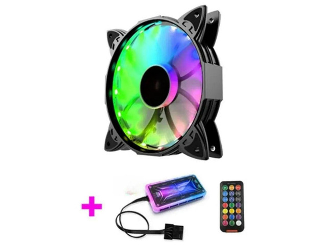 FOR 120mm PC Fans Colorful Computer for Case Fans for Desktops Adjustable RGB Co