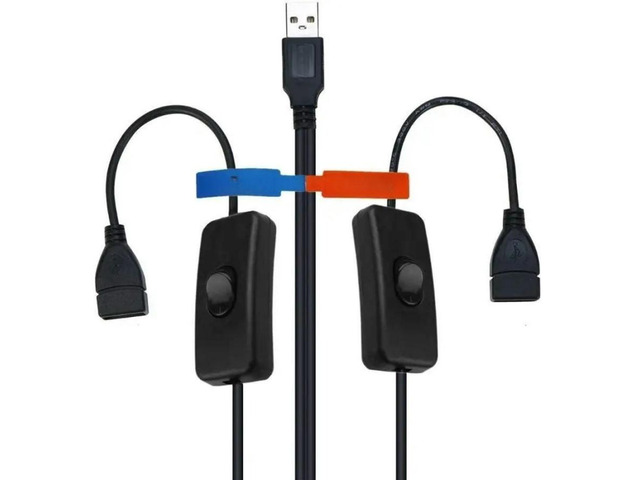 FOR USB 2.0 Y Splitter Cable Adapter 1 to 2 USB 2.0 Male to USB 2.0 Female Data Syncing Charging Cable Extension Cord 30cm