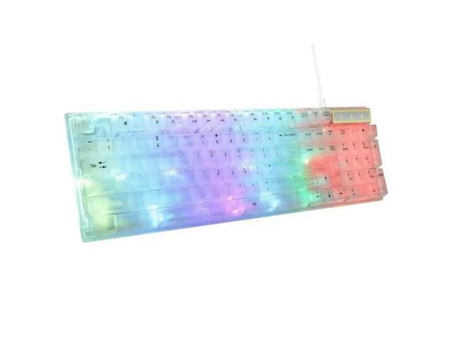 FOR 104Key RGBs Illuminated Mechanical Gaming Keyboards Waterproof USB Cord Design