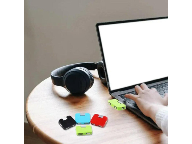 FOR 4pcs Space Saving USB2.0 Splitter Foldable USB Hub 4 Port Expander Adapter f