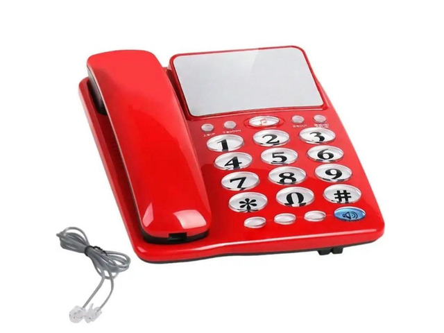 FOR Corded Landline Phone Big Button Landline Phone Call Display Fixed Telephone