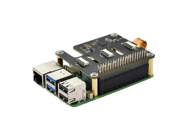 FOR Stackable Double PCIe HAT Expansion Module Support 2CH Connectors And 16 PIN