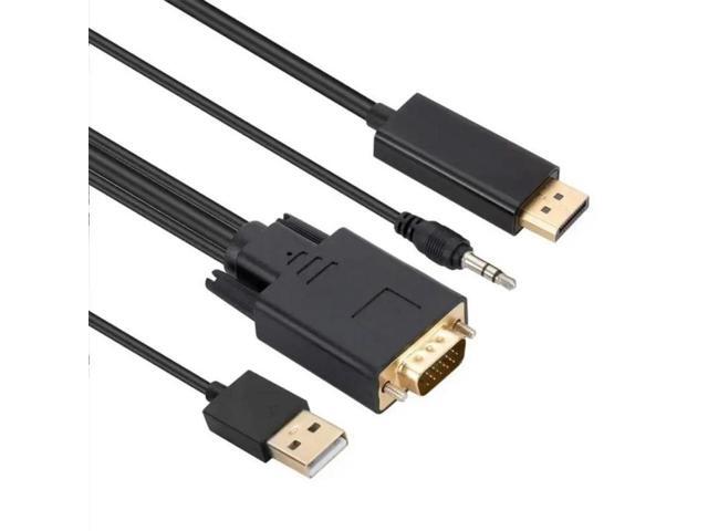 FOR VGA to Cord Connector Desktop Computers, Graphics Cards and Laptops Video Synchronization VGA to DP Adapter
