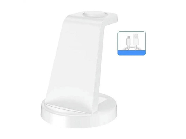 FOR 3 In 1 Wireless With Fast Charging Cable For Phone Watch Earphones