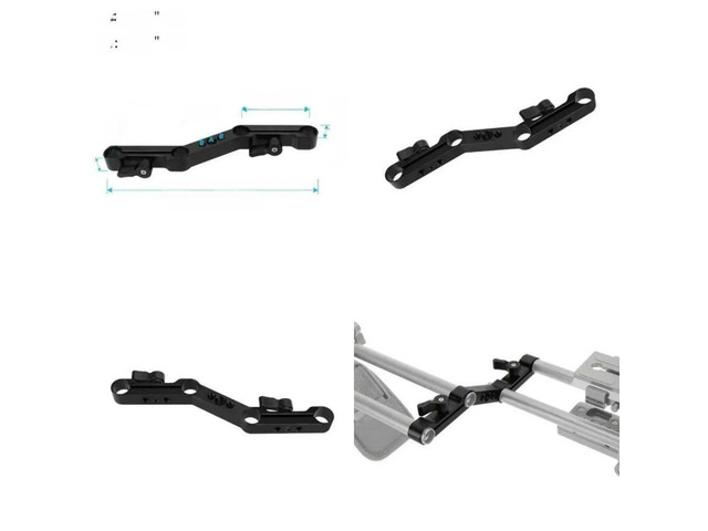 FOR 4-Hole Tube Clamp Double 15mm Rod Clamp with 1/4inch & 3/8inch Thread Holes