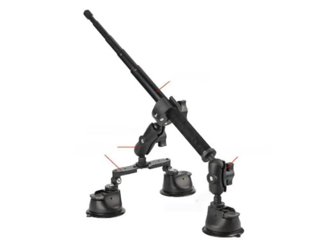 FOR Easy Setups Camera Car Roof Mount with 3 Suction Cups 1.2m Extension Third Person View for Adventurers