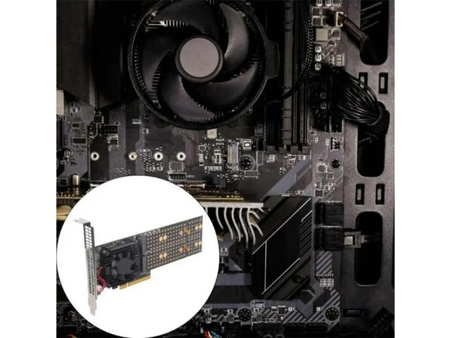 FOR Metal PCIe3.0 Expansion Card 48 Lane Splitters Supports Four M.2 SSDs 22110 