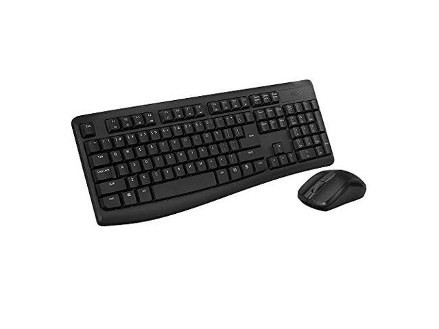 Rapoo X1800PRO Wireless Keyboard and Mouse Combo, Full-Size Keyboard with Number Pad and Mouse Included, 2.4GHz Dropout-Free Connection, Long.
