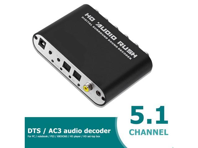 5.1 CH AC3 DTS Dolby HD Audio Decoder Coaxial Digital to Analog RCA Adapter for PS3 Xbox360 PC Notebook DTS AC3 Audio Decoder
